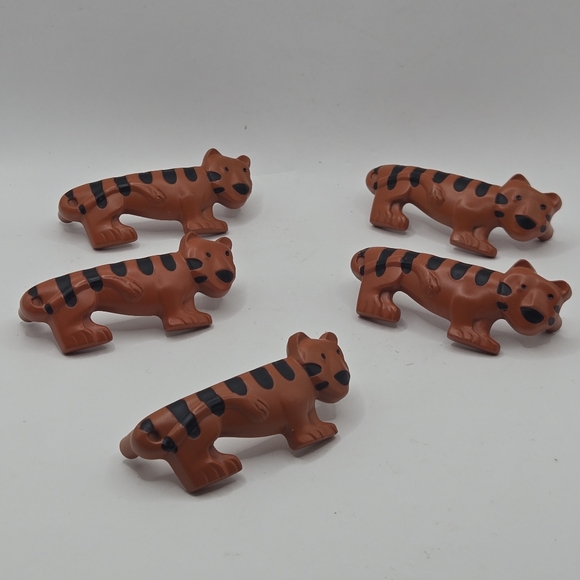 Orange Tiger Safari Drawer Pulls Child Handles Kids Room 2005 KBC Lot Of Five 5 - Picture 10 of 14